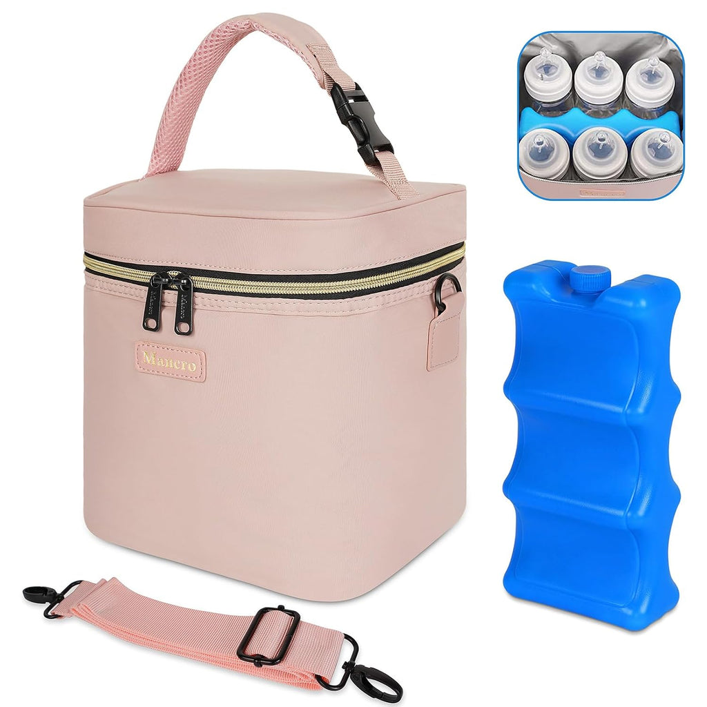 Breastmilk Cooler Bag, Baby Bottle Bag Fits 6 Bottles up to 9 Ounce