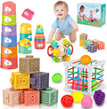 Montessori Baby Toy,Stacking Cups Blocks Sensory Bin Teething Toys
