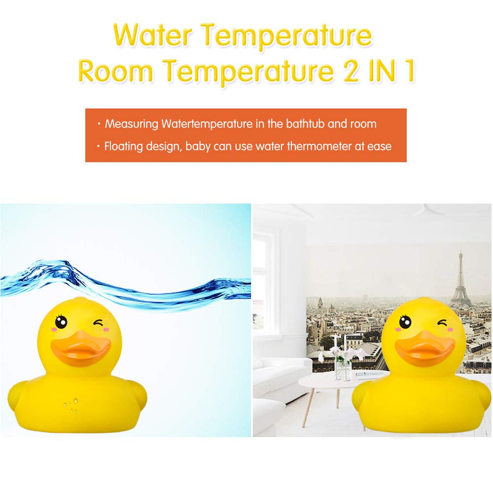 Baby Bath Thermometer, Safety Water Temperature Monitor, Winking Duck