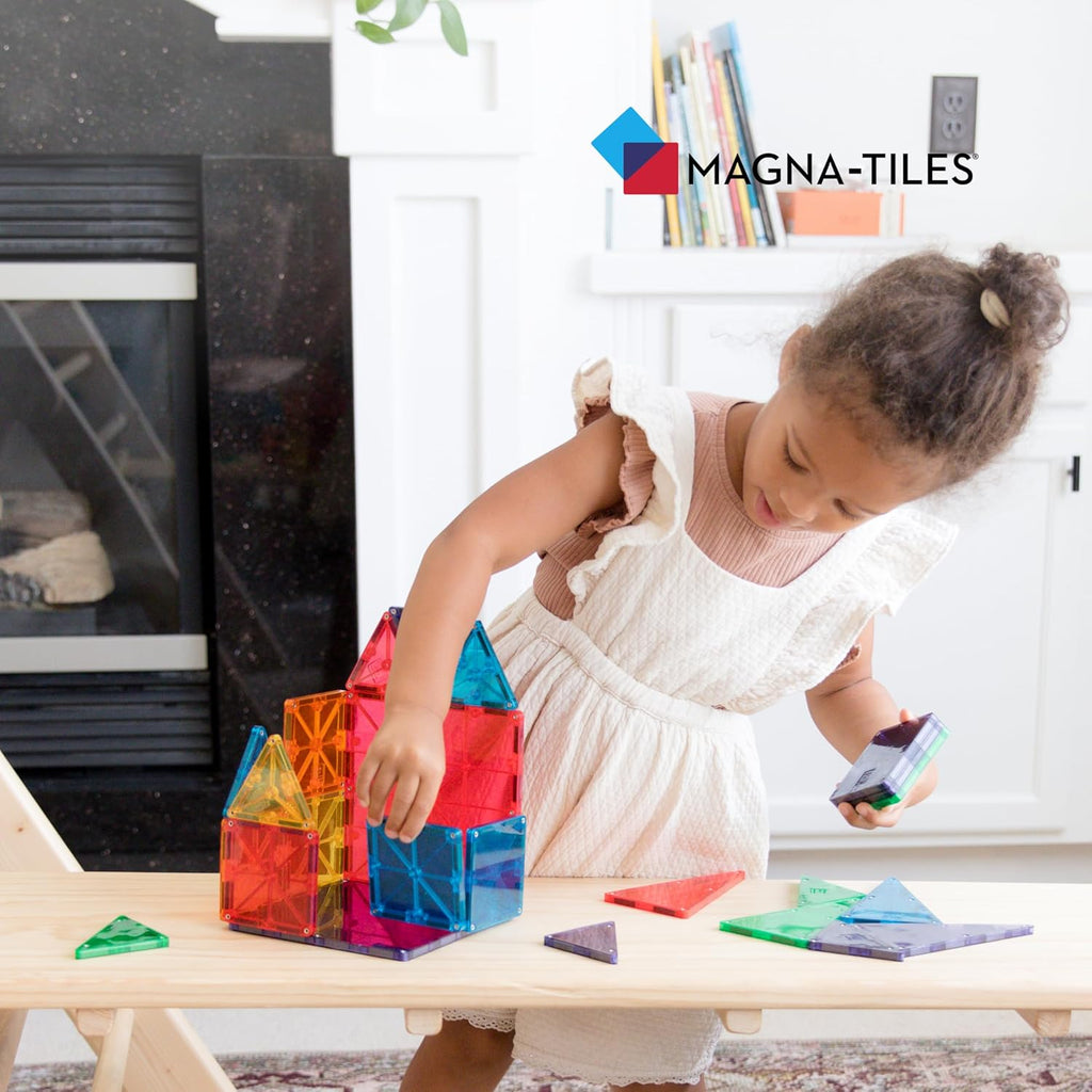 MAGNA-TILES Classic 32-Piece Magnetic Construction Set, the Original Magnetic Building Brand