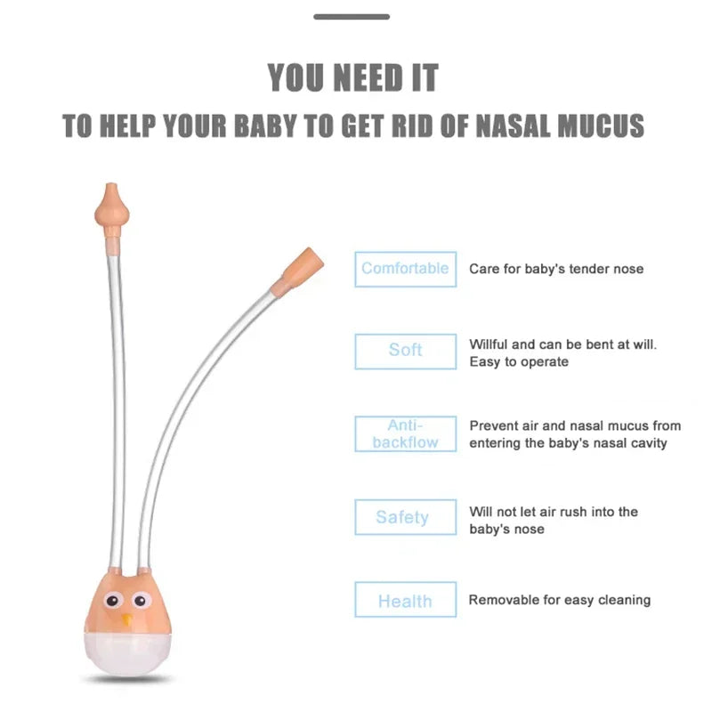 Baby Nasal Suction Aspirator Nose Cleaner Sucker Suction Tool Protection Baby Mouth Suction Aspirator Type Health Care Dropship