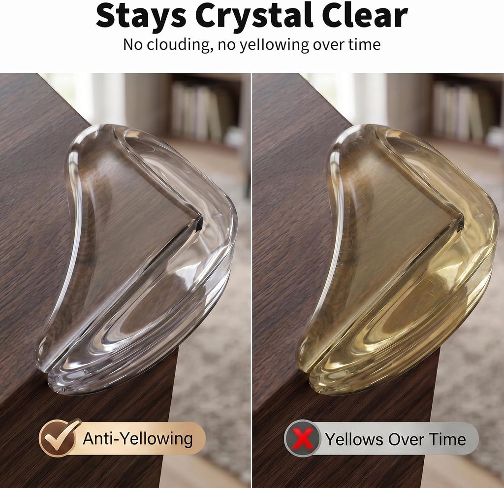 16 Pcs Clear Baby Corner Protectors, Teardrop-Shaped Furniture Edge Guards