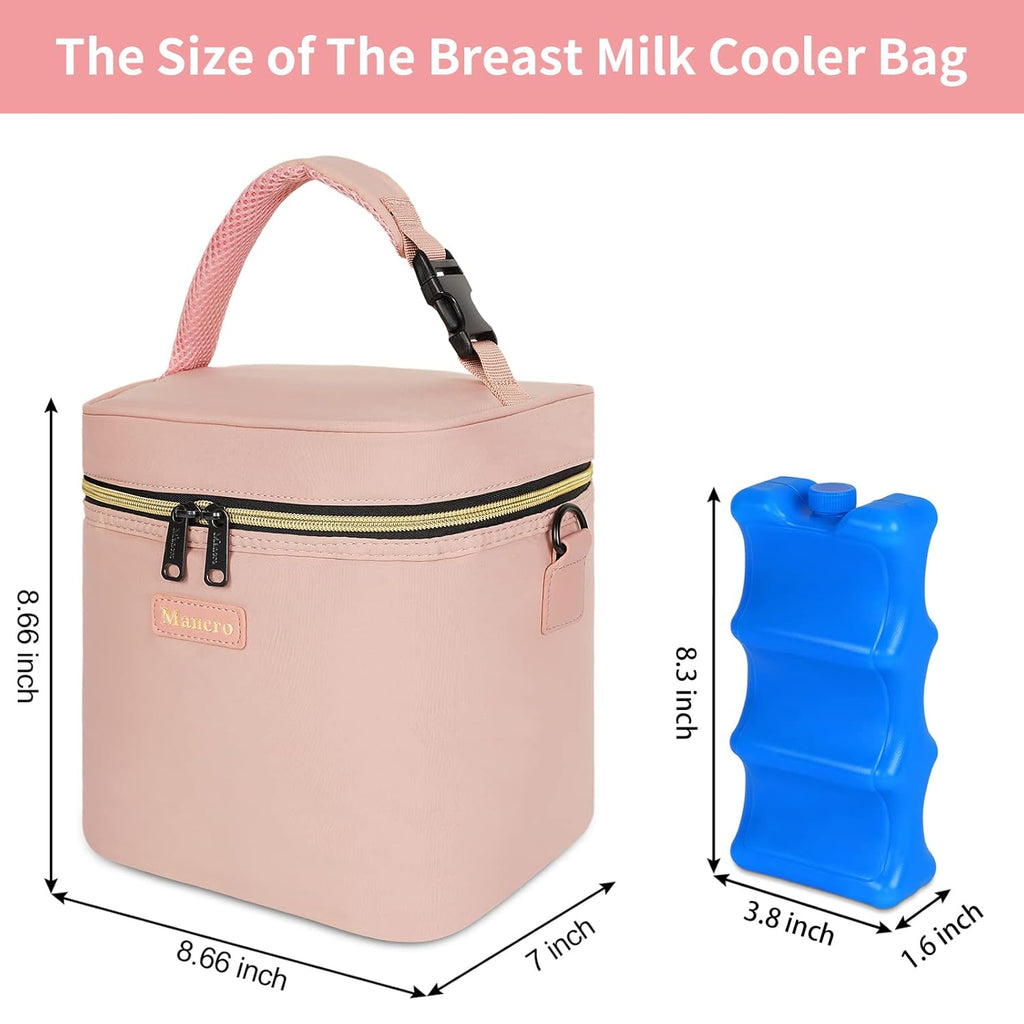Breastmilk Cooler Bag, Baby Bottle Bag Fits 6 Bottles up to 9 Ounce