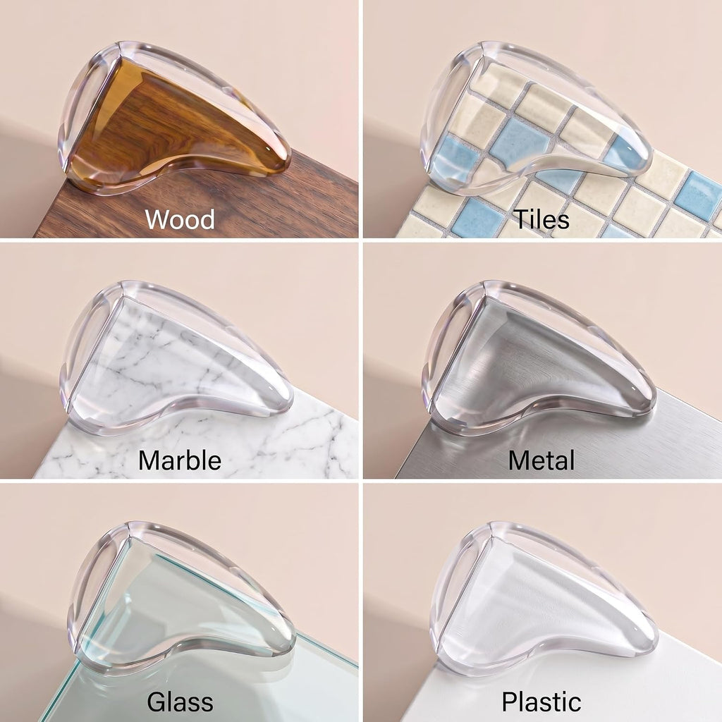 16 Pcs Clear Baby Corner Protectors, Teardrop-Shaped Furniture Edge Guards