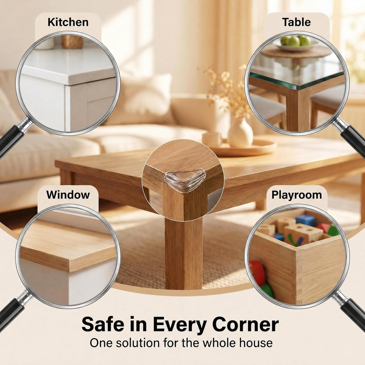 16 Pcs Clear Baby Corner Protectors, Teardrop-Shaped Furniture Edge Guards