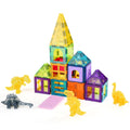 Magnetic Tiles, 56 PCS Magnetic Animals Building Blocks for Kids, Magnet Building Set with 4 Dinosaurs, STEM Sensory Educational Construction Stacking Toys Gift for Toddlers Boys Girls Aged 3+