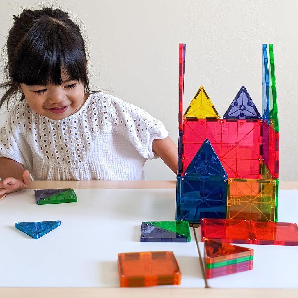 MAGNA-TILES Classic 32-Piece Magnetic Construction Set, the Original Magnetic Building Brand