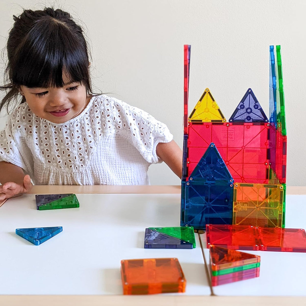MAGNA-TILES Classic 32-Piece Magnetic Construction Set, the Original Magnetic Building Brand