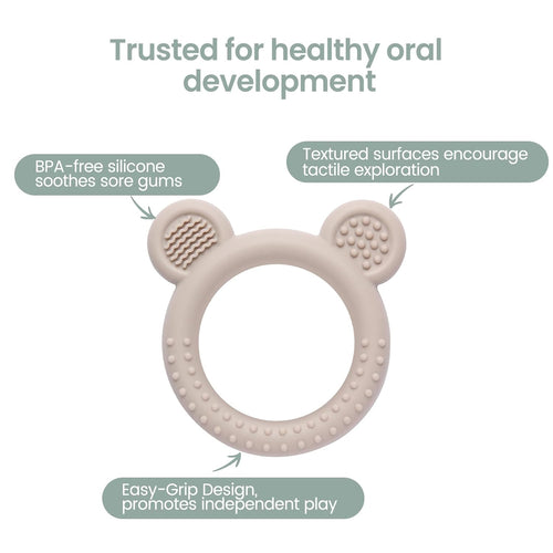3 Pack Silicone Teethers for Babies 3M+ BPA Free