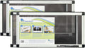 Expandable Window Screen, 10″ H × 19″–36″ W Horizontal, 2-Pack