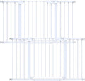 2 Pack 30-54" Baby Gate for Stairs, Auto Close Dog Gate Indoor White