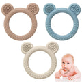 3 Pack Silicone Teethers for Babies 3M+ BPA Free