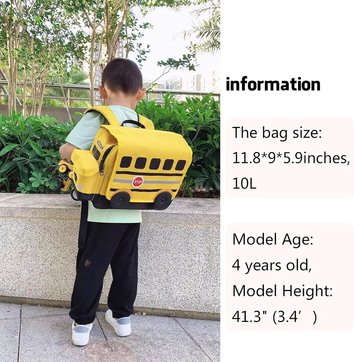 Kids Backpack for Boys Preschool Bookbags Cute Toddler Daycare Bags