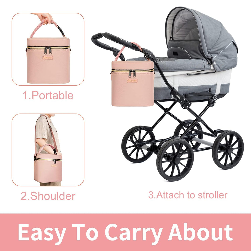 Breastmilk Cooler Bag, Baby Bottle Bag Fits 6 Bottles up to 9 Ounce