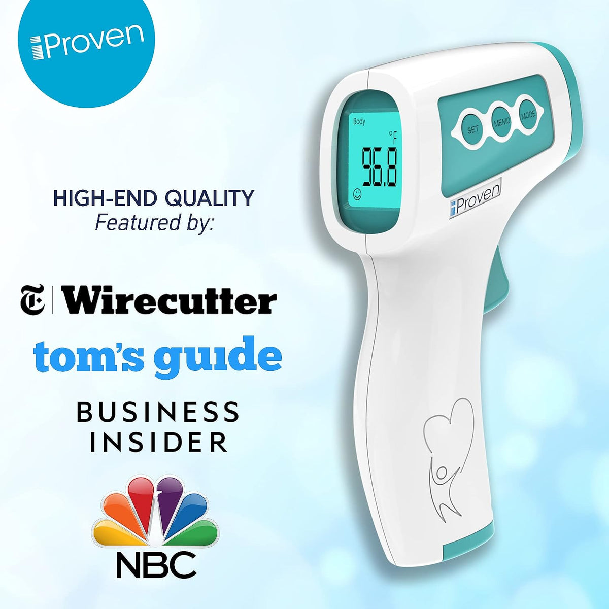 Iproven Infrared Touchless Forehead Thermometer for Adults and Infants